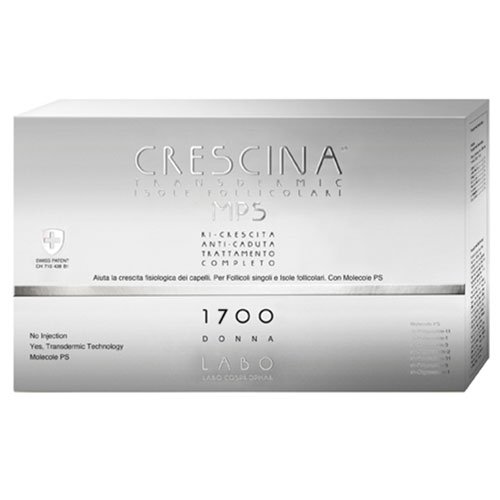 Labo Crescina, Transfermic MPS Insel, komplette Behandlung für Wachstum und Anti-Haarausfall, 1700 Pflege für Damen, 10 + 10 Ampullen von CRESCINA