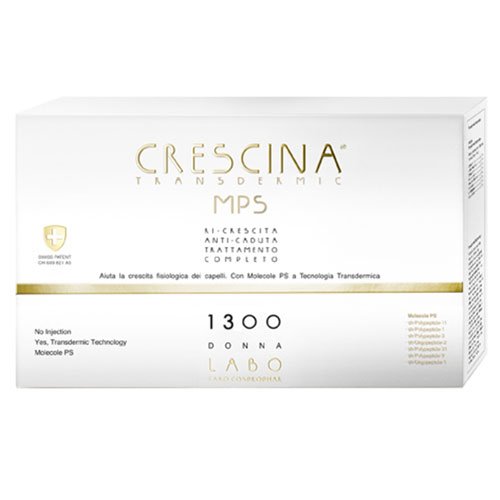 Labo Crescina Transfermic MPS Komplettbehandlung Wachstum + Anti-Haarausfall 1300 Pflege für Damen 20 + 20 Ampullen von CRESCINA