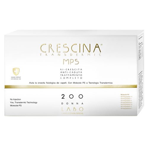 Labo Crescina Transfermic MPS Komplettbehandlung Wachstum + Anti-Haarausfall 200 Pflege für Damen 10 + 10 Ampullen von CRESCINA