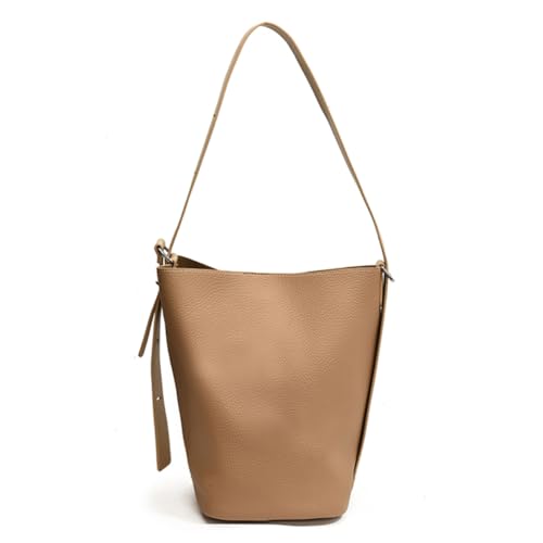 CRGANGZY Beuteltasche for Damen, verstellbarer Riemen, Umhängetasche, veganes Leder mit Innentasche, Handtasche, Hobo-Tasche for Arbeit, Reisen (Khaki) von CRGANGZY