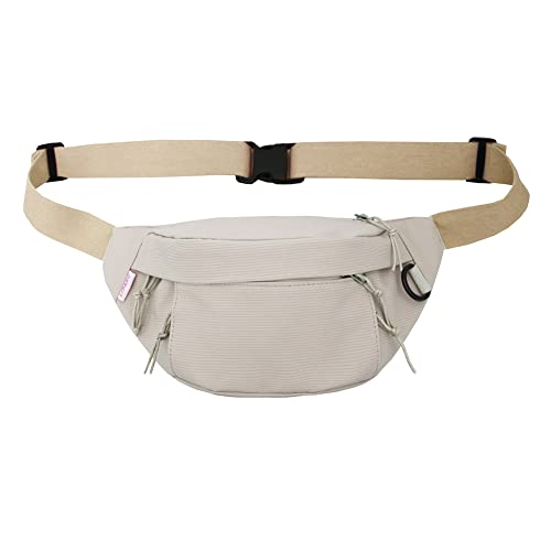 CRGANGZY Chest Bag Tasche Feste Frauen Messenger -Taschen Mode verstellbares Riemen leicht for Außenwanderungen (Beige) von CRGANGZY