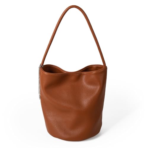 CRGANGZY Damen-PU-Beuteltasche, modische Umhängetasche, große Kapazität, Designer-Schultertasche, einfarbig, stilvolle Tragetasche for Outdoor-Reisen (04) von CRGANGZY