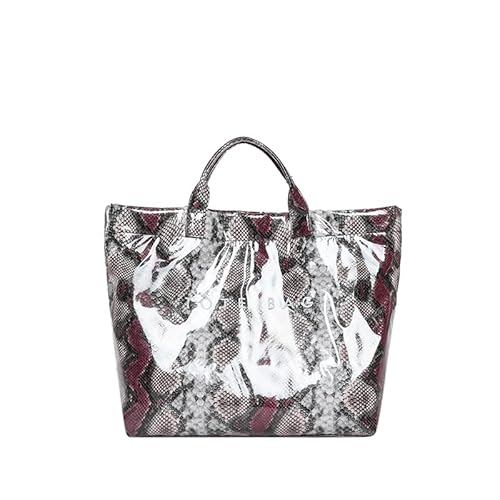 CRGANGZY Frauen pu Handtasche Mode Handheld -Tasche Schlangenmuster Chic Hobo Tasche (rot) von CRGANGZY