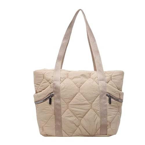 CRGANGZY Gestepptes Damen-Shopper-Tasche – Große, leichte Stepp-Puffer-Tasche for Arbeit, Fitness, Reisen und Schule von CRGANGZY