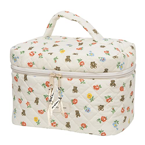 CRGANGZY Kulturbeutel für Damen, großes Fassungsvermögen, Organizer, Clutch-Taschen, multifunktional, lässig, schlicht, modisch für Wochenendurlaub (Bär) von CRGANGZY