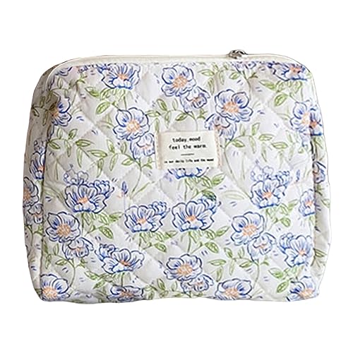 CRGANGZY Make-up-Organizer for Damen, weich gesteppt, Kosmetiktasche mit Reißverschluss, Cartoon-Make-up-Clutch for den täglichen Gebrauch von Frauen und Mädchen (Stil 2) von CRGANGZY