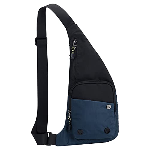 CRGANGZY Men Chest Chest Bag Leichte Nylonschlinge Daypack Anti-Diebes-Rucksack wasserdicht for Reisewanderung for Outdoor (Dunkelblau) von CRGANGZY