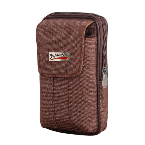 CRGANGZY Men LANVAS GETT Bay Doppelschicht Laufen Taillenbeutel Reißverschluss Fitnessgürtel (Kaffee) von CRGANGZY