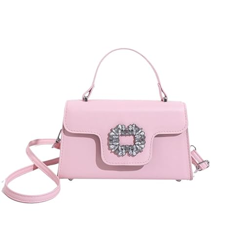 CRGANGZY Modische, luxuriöse, verschließbare, tragbare, dreidimensionale, quadratische Damentasche (Pink) von CRGANGZY