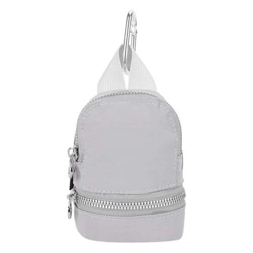 CRGANGZY Oxford Stoff Kleiner Anhänger Rucksack mit verstellbarem Riemen Casual Anhänger Rucksack süßer Anhänger Rucksack Arbeitsdatum Tasche (Grau) von CRGANGZY