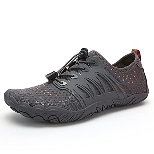 CRGANGZY Sportschuhe atmungsaktive Sportschuhe Sneaker Männer Frauen Nicht -Slip -Elastizitätsband for Trainingstrainer Fitness -Schuhe (44 Grau) von CRGANGZY
