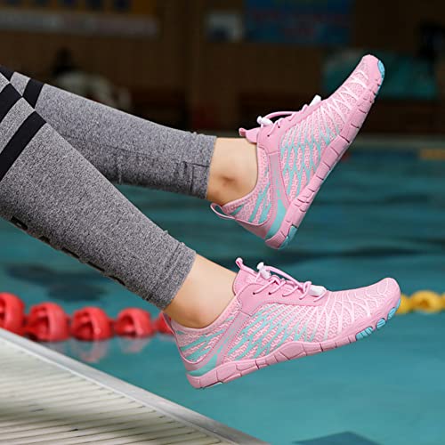 CRGANGZY Tauch-Sneaker, schnell trocknend, zum Schwimmen, Strand, Aqua-Schuhe, atmungsaktive Watschuhe, verschleißfeste Outdoor-Zubehör for Seewanderungen (36 Pink) von CRGANGZY