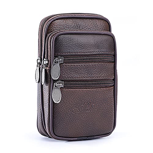 CRGANGZY UNIVERSAL MÄNNER PU Leder Solid Color Tasche Kartenhalter lässige männliche Multi -Schichten -Brieftasche Mini Münz Taille Packs Reisen (braun a) von CRGANGZY
