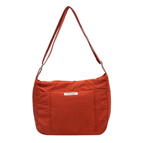 CRGANGZY Verstellbarer Riemen, große Umhängetasche for Damen, gepolsterte Umhängetasche, vielseitige bauschige Tragetasche, Umhängetasche, Umhängetasche, Pendlertasche (Orange) von CRGANGZY