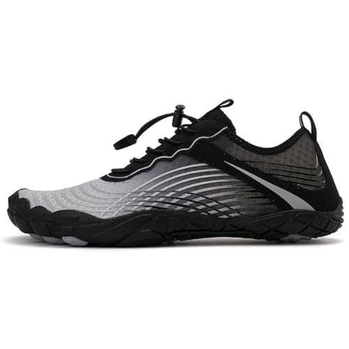 CRGANGZY Wasserschuhe, weiche Tauchsneaker, rutschfest, ergonomisch, Watschuhe, atmungsaktiv, bequem, Schwimmschuhe, schnell trocknend, for Wassersport (39 schwarz weiß) von CRGANGZY