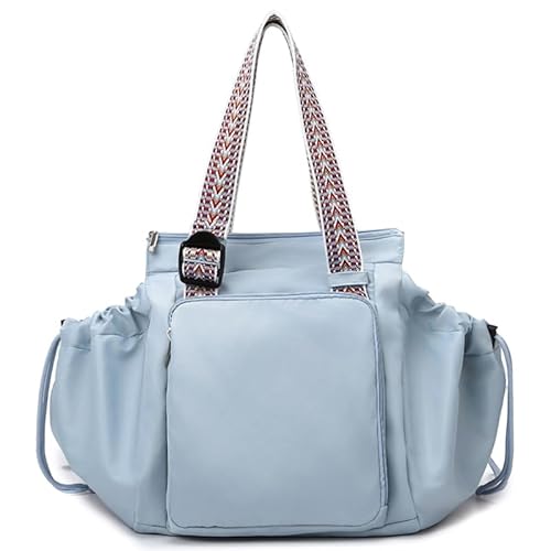 Fitness -Fitness -Tasche Großer Reisebericht Rucksack Nylon Duffle Tasche Handtasche (blau) von CRGANGZY