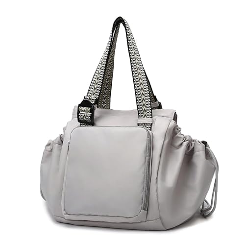 Fitness -Fitness -Tasche Großer Reisebericht Rucksack Nylon Duffle Tasche Handtasche (grau) von CRGANGZY