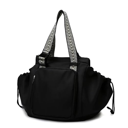 Fitness -Fitness -Tasche Großer Reisespeicher Rucksack Nylon Duffle Tasche Handtasche (schwarz) von CRGANGZY