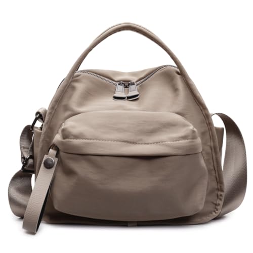 Women Casual Crossbody Bag Oxford Stoff Umhängetasche Pendelhandtasche (Khaki) von CRGANGZY
