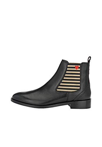 CRICKIT® Chelsea Boot Damen SUVI | Klassischer Chelsea Boot mit Streifen und Herzchen für Damen aus 100% Leder | Herz mit Streifen von CRICKIT