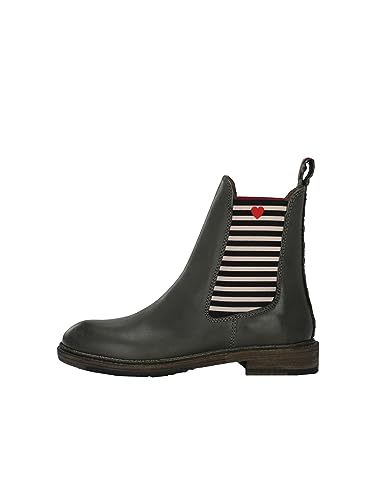 CRICKIT® Chelsea Boot Damen Nadine | Chelsea Boot Stiefelette für Damen aus 100% Leder | Herz mit Streifen von CRICK IT
