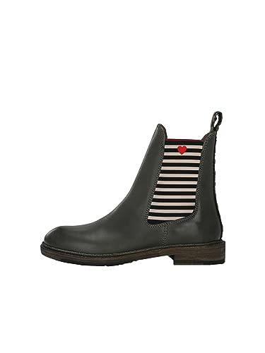 CRICKIT® Chelsea Boot Damen NADINE | Chelsea Boot Stiefelette für Damen aus 100% Leder | Herz mit Streifen von CRICK IT