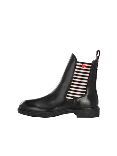 CRICKIT® Chelsea Boot Damen NADINE | Chelsea Boot Stiefelette für Damen aus 100% Leder | Herz mit Streifen von CRICKIT