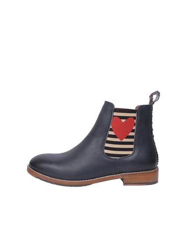 CRICKIT® Chelsea Boot Damen PALOMA | Klassische Chelsea Boot Stiefelette für Damen aus 100% Leder | Herz mit Streifen von CRICK IT