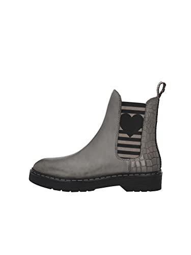 CRICKIT® Chelsea Boot Damen LENNY | Klassischer Chelsea Boot mit Krokoprägung an der Ferse für Damen aus 100% Leder | Herz mit Streifen von CRICKIT