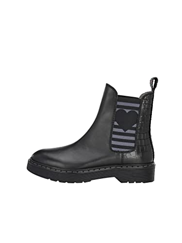 CRICKIT® Chelsea Boot Damen Lenny | Klassischer Chelsea Boot mit Krokoprägung an der Ferse für Damen aus 100% Leder | Herz mit Streifen von CRICK IT