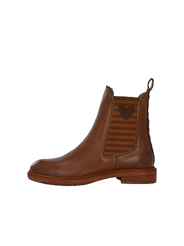 CRICKIT® Chelsea Boot Damen Nadine | Chelsea Boot Stiefelette für Damen aus 100% Leder | Herz mit Streifen von CRICK IT