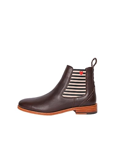 CRICKIT® Chelsea Boot Damen SUVI | Chelsea Boot Stiefelette aus Leder für Damen aus 100% Leder | Herz mit Streifen von CRICKIT