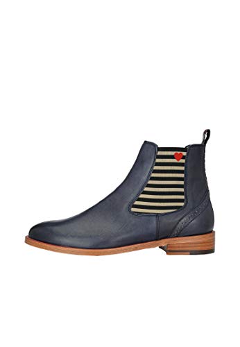 CRICKIT® Chelsea Boot Damen SUVI | Klassischer Chelsea Boot mit Streifen und Herzchen für Damen aus 100% Leder | Herz mit Streifen von CRICK IT