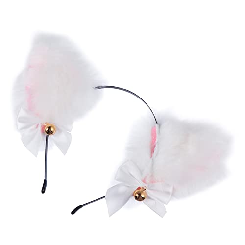 CRILSTYLEO Einzigartiges Stirnband mit Katzenohren und Glöckchen Schleife Plüsch Cosplay-Kopfbedeckung bequem für den Tag für Halloween-Geburtstagskostüme CRILSTYLEO Einzigartiges Stirnband mit Katzenohren und Glöckchen Schleife Plüsch Cosplay-Kopfbedeckung bequem für den Tag für Halloween-Geburtstagskostüme von CRILSTYLEO