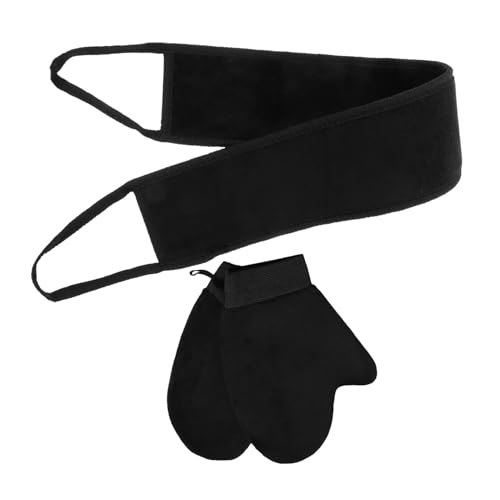 CRILSTYLEO 1 Satz Peeling-Set badetuch set entspannungsbad Exfoliator Handschuh Fäustlinge Peeling-Körperpeeling Peeling-Tool für den Körper Badehandschuhe für Duschpeeling Beflockung Black von CRILSTYLEO