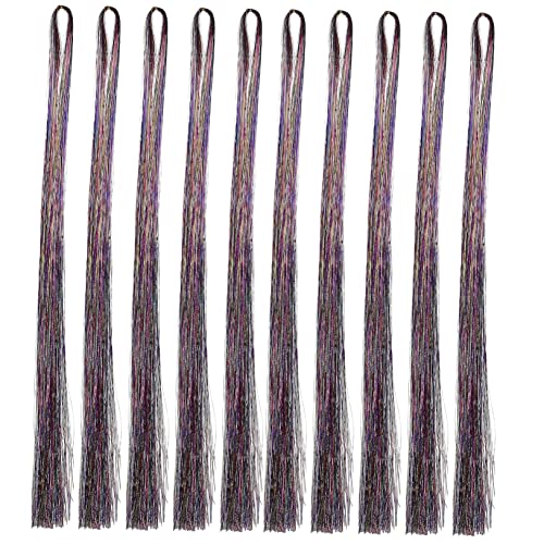 CRILSTYLEO 10 Stück Haarlametta Extensions Haarverlängerungen Mit Clip Flechtset Für Damen CRILSTYLEO 10 Stück Haarlametta Extensions Haarverlängerungen Mit Clip Flechtset Für Damen von CRILSTYLEO
