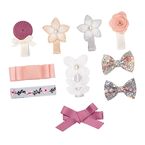 CRILSTYLEO 10 Stück Perlenspitzen Haarspangen Für Mädchen Schleifen Haarnadeln Spitzenhaarnadeln Kinderhaarschmuck von CRILSTYLEO