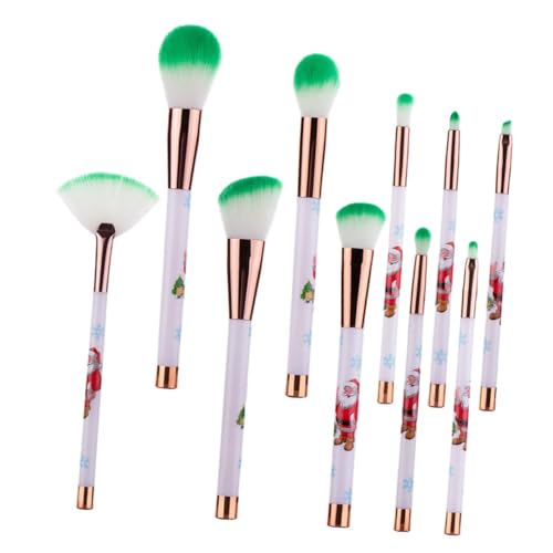 CRILSTYLEO 10 Stück Weihnachts-make-up-pinsel Foundation Rouge Lidschatten Synthetisch von CRILSTYLEO