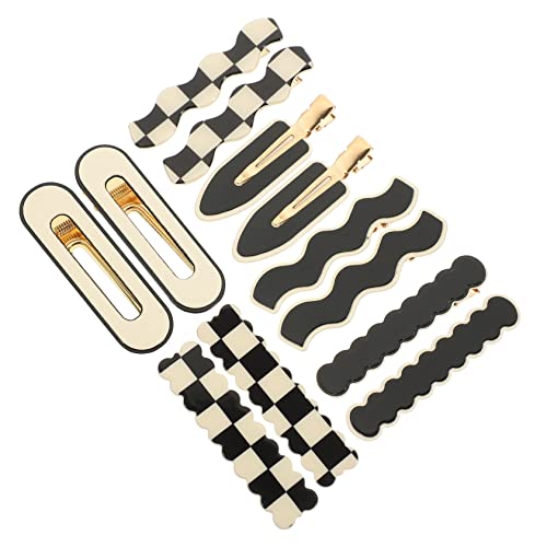 CRILSTYLEO Haarspangen 12-teiliges Set Karierte Haarklammern Für Damen Styling-haarspangen Flache Haarspange von CRILSTYLEO