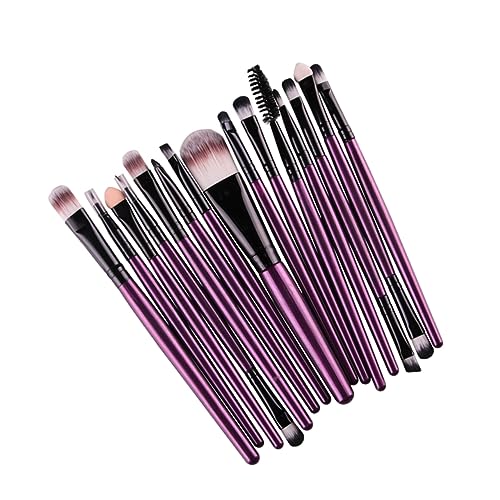 CRILSTYLEO 15-teiliges Make-up-pinsel-set Kosmetikpinsel-set Mit Kunststoffgriff Nylonborsten Für Rougepinsel Damen von CRILSTYLEO
