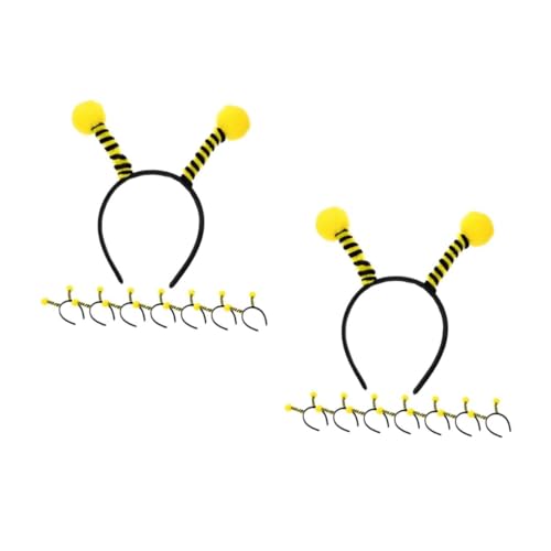 CRILSTYLEO 16 Stk Biene Haarreifen kinderkleider kinderkleidung trachtenstutzen Kostümzubehör bienenfühler haarreif Pompon-Stirnband Biene Cosplay Kopfschmuck Bands Cosplay-Kopfschmuck von CRILSTYLEO