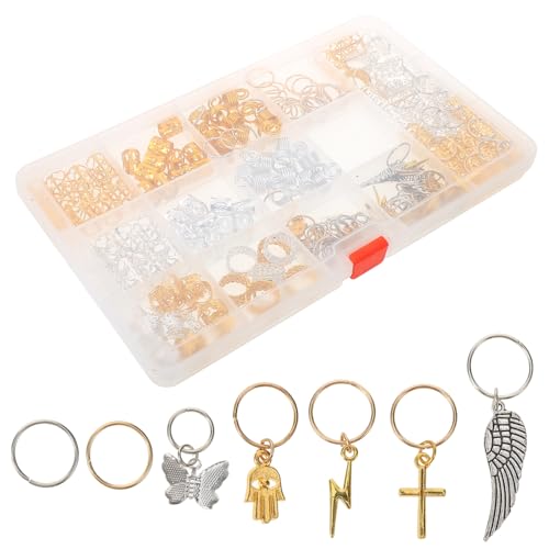 CRILSTYLEO Haarschmuck Für Zöpfe 185 Stück Zopf-haarmanschetten-charms Zinklegierung Metall Haarzopf-charms von CRILSTYLEO