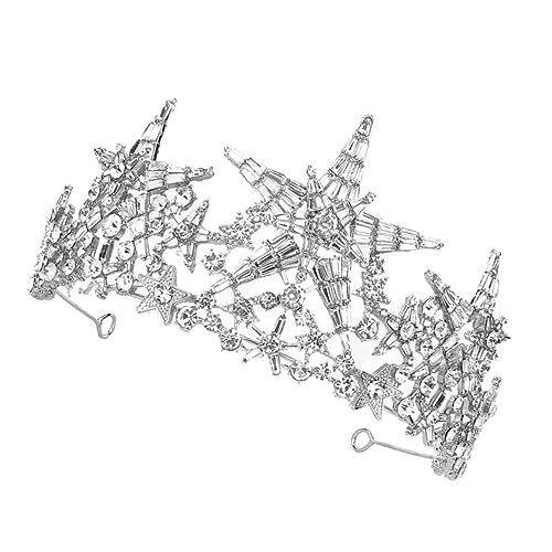 CRILSTYLEO Chic Legierung Kristall Haarband Krone Braut Stirnband Zubehör Strass Kopfschmuck CRILSTYLEO Chic Legierung Kristall Haarband Krone Braut Stirnband Zubehör Strass Kopfschmuck von CRILSTYLEO