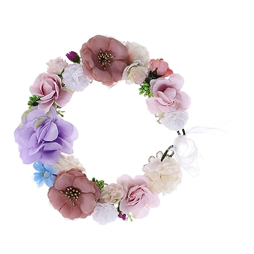 CRILSTYLEO 1Stk Kranz Haarschmuck Brautjungfer Bräute Kopfbedeckung Frauen Zubehör Kleid wedding hair accessories brauthaatschmuck Haarschmuck für Festivals Strand Stirnband Braut Haarschmuck von CRILSTYLEO