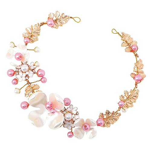 CRILSTYLEO 1Stk Perlen kopfschmuck Diamant-Haarreifen für Mädchen Bling Haarband Goldrand kinder haarschmuck hair accessories for stirnband Perle Haarband eleganter Haarreif Legierung von CRILSTYLEO