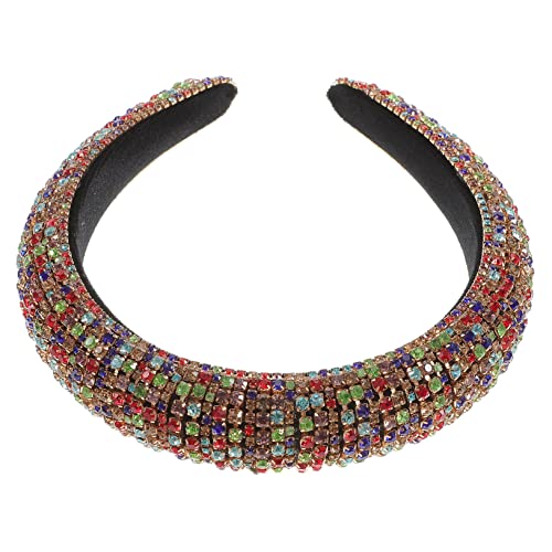 CRILSTYLEO Farbiges Diamant-stirnband Aus Schwamm Und Flanell Breiter Haarreif Für Damen Und Mädchen Strass-details Für Anlässe CRILSTYLEO Farbiges Diamant-stirnband Aus Schwamm Und Flanell Breiter Haarreif Für Damen Und Mädchen Strass-details Für Anlässe von CRILSTYLEO