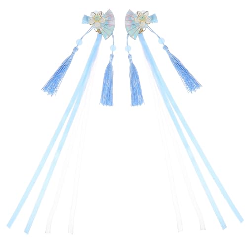 CRILSTYLEO Blumen Haarspangen Japanischer Stil Damen Haar-accessoires Mit Quaste Schleife Fächer-design Für Mädchen Elegantes Design CRILSTYLEO Blumen Haarspangen Japanischer Stil Damen Haar-accessoires Mit Quaste Schleife Fächer-design Für Mädchen Elegantes Design von CRILSTYLEO