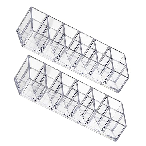 CRILSTYLEO 2 Transparente Kosmetik-organizer Lippenstift-aufbewahrungshalter Lipgloss-ständer Kunststoffmaterial Aufbewahren Organisieren von CRILSTYLEO