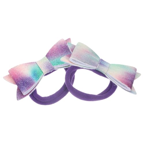 CRILSTYLEO 2 Stück Haargummis mit Schleife für Mädchen Pferdeschwanzhalter glitzernde Haargummis elastisch für Partys den Alltag CRILSTYLEO 2 Stück Haargummis mit Schleife für Mädchen Pferdeschwanzhalter glitzernde Haargummis elastisch für Partys den Alltag von CRILSTYLEO