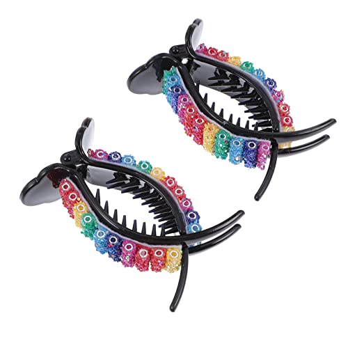 CRILSTYLEO 2 Stück Haarspangen Haarspangen Haarklammern Regenbogen-haarklammern Haarschneideclips Für Frauen Und Mädchen CRILSTYLEO 2 Stück Haarspangen Haarspangen Haarklammern Regenbogen-haarklammern Haarschneideclips Für Frauen Und Mädchen von CRILSTYLEO